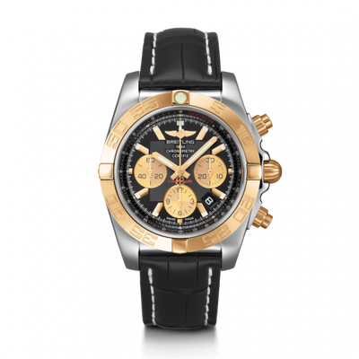 Remontoir à montres pour montre Breitling Chronomat Chronomat 44 Stainless Steel / Rose Or / Onyx Noire / Croco / Pin