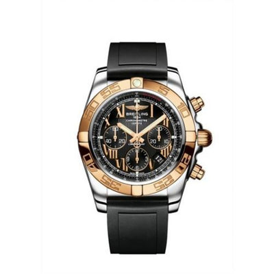 Remontoir à montres pour montre Breitling Chronomat Chronomat 44 Stainless Steel / Rose Or / Onyx Noire Roman / Rubber