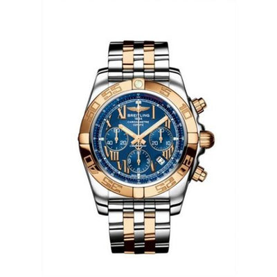 Remontoir à montres pour montre Breitling Chronomat Chronomat 44 Stainless Steel / Rose Or / Riviera Bleu - Roman / Bracelet