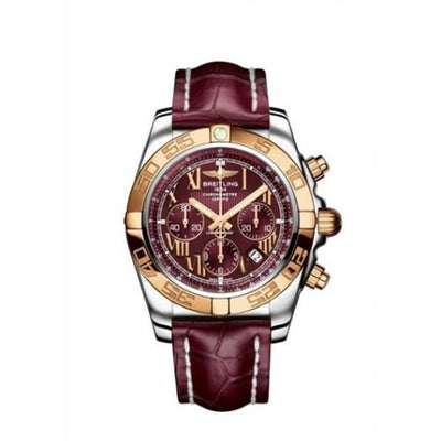 Remontoir à montres pour montre Breitling Chronomat Chronomat 44 Stainless Steel / Rose Or / Mirage Red Roman / Croco