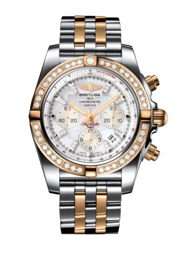 Remontoir à montres pour montre Breitling Chronomat Chronomat 44 Stainless Steel / Rose Or / Diamond / Pearl Diamond / Bracelet