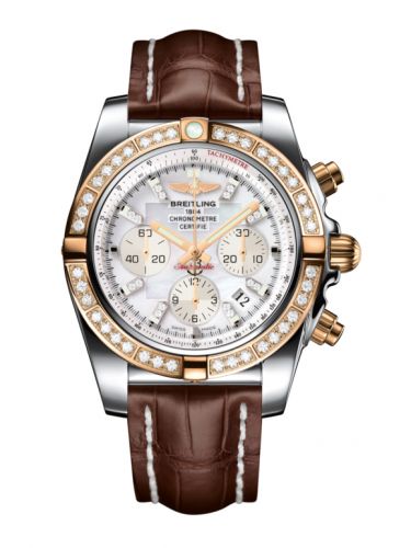 Remontoir à montres pour montre Breitling Chronomat Chronomat 44 Stainless Steel / Rose Or / Diamond / Pearl Diamond / Croco