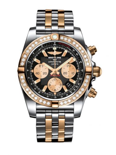 Remontoir à montres pour montre Breitling Chronomat Chronomat 44 Stainless Steel / Rose Or / Diamond / Onyx Noire / Bracelet