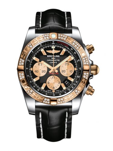 Remontoir à montres pour montre Breitling Chronomat Chronomat 44 Stainless Steel / Rose Or / Diamond / Onyx Noire / Croco