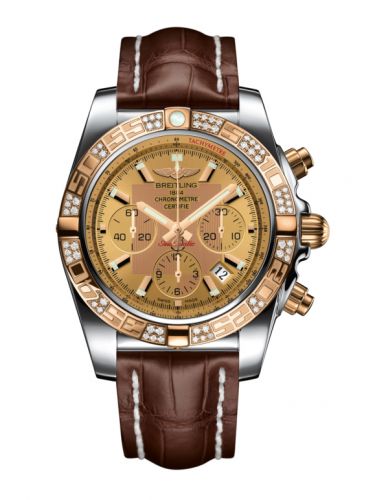 Remontoir à montres pour montre Breitling Chronomat Chronomat 44 Stainless Steel / Rose Or / Oren Sun Diamond / Croco