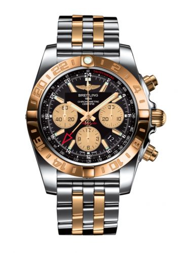Remontoir à montres pour montre Breitling Chronomat Chronomat 44 GMT Stainless Steel / Rose Or / Onyx Noire / Bracelet
