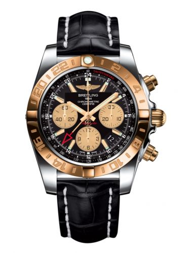 Remontoir à montres pour montre Breitling Chronomat Chronomat 44 GMT Stainless Steel / Rose Or / Onyx Noire / Croco