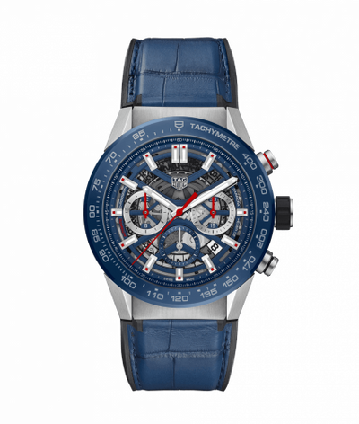 Uhrenbeweger für Uhr TAG Heuer Carrera Carrera Calibre Heuer 02 45 Stainless Steel / Blue Ceramic / Skeleton / Alligator