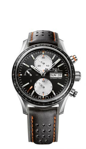 Watch Winder for watch Ball Watch Fireman Fireman Storm Chaser Pro Stainless Steel / Black / Calf