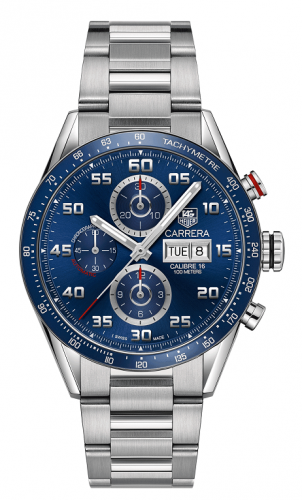 Uhrenbeweger für Uhr TAG Heuer Carrera Carrera Calibre 16 Day Date 43 Stainless Steel / Blue / Bracelet