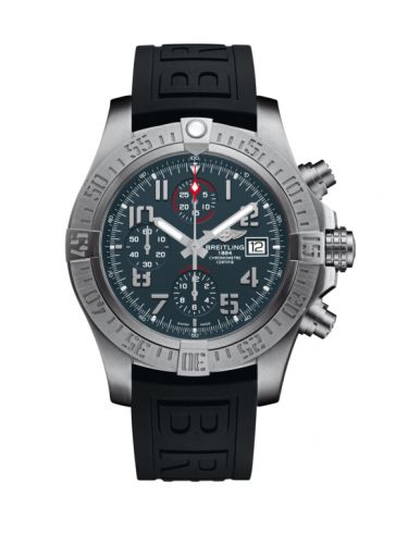 Remontoir à montres pour montre Breitling Avenger Avenger Bandit Titanium / Titanium Gray / Argent Hands / Rubber / Pin
