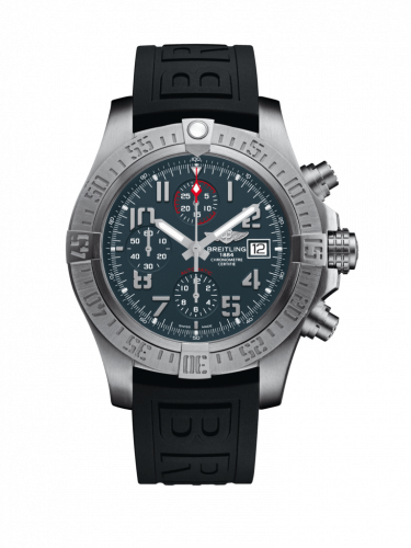 Watch Winder for watch Breitling Avenger Avenger Bandit Titanium / Titanium Gray / Silver Hands / Rubber / Folding