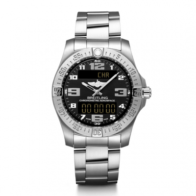 Remontoir à montres pour montre Breitling Aerospace Aerospace Evo Titanium / Noire / Bracelet