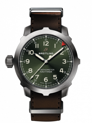 Watch Winder for watch Breitling Aviatior 8 Navitimer Super 8 B20 Automatic 46 Titanium / Green / NATO