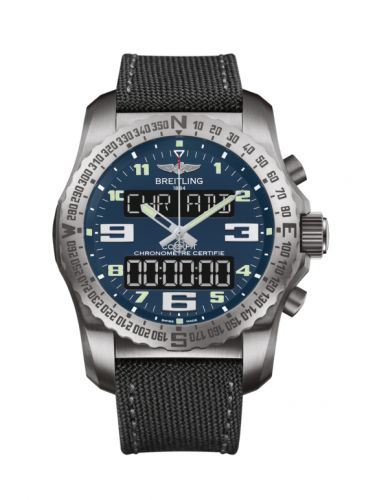 Remontoir à montres pour montre Breitling Cockpit B50 Cockpit B50 Titanium / Bleu / Military / Pin