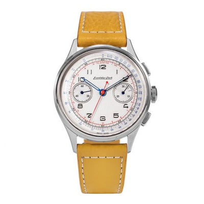 Remontoir à montres pour montre Excelsior Park Chronograph Chronograph Stainless Steel / Blanc / Yellow-Marron Matte