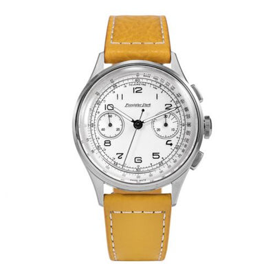 Remontoir à montres pour montre Excelsior Park Chronograph Chronograph Stainless Steel / Blanc / Yellow-Marron Matte