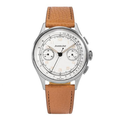 Remontoir à montres pour montre Excelsior Park Chronograph Chronograph Stainless Steel / Blanc / Marron Matte