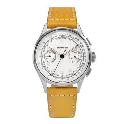Remontoir à montres pour montre Excelsior Park Chronograph Chronograph Stainless Steel / Blanc / Yellow-Marron Matte
