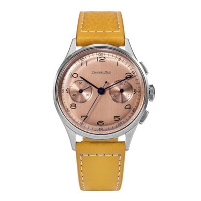 Remontoir à montres pour montre Excelsior Park Chronograph Chronograph Stainless Steel / Salmon / Yellow-Marron Matte