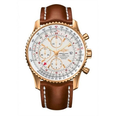 Remontoir à montres pour montre Breitling Navitimer Navitimer World Red Or / Argent / Calf