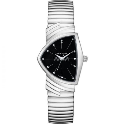 Remontoir à montres pour montre Hamilton Ventura Ventura Gents Stainless Steel / Noire / Bracelet