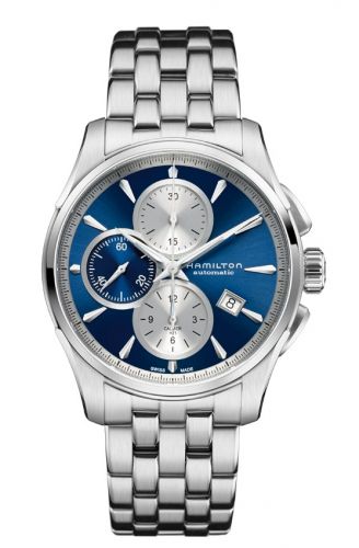 Remontoir à montres pour montre Hamilton Jazzmaster Jazzmaster Automatic Chronograph 42mm Bleu Dial Bracelet