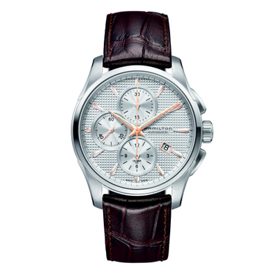 Remontoir à montres pour montre Hamilton Jazzmaster Jazzmaster Automatic Chronograph 42mm Argent Dial / Or Indexen