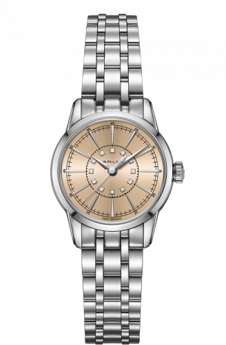 Remontoir à montres pour montre Hamilton American Classic Railroad Lady Quartz Steel / Champagne / Bracelet