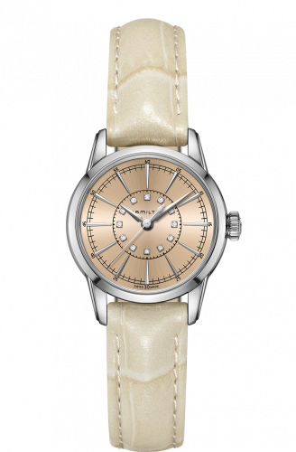 Remontoir à montres pour montre Hamilton American Classic Railroad Lady Quartz Steel / Champagne