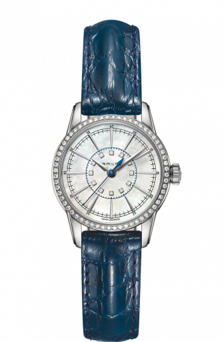 Remontoir à montres pour montre Hamilton American Classic Railroad Lady Quartz Steel / MOP / Full Diamonds