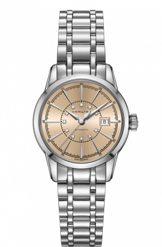 Remontoir à montres pour montre Hamilton American Classic Railroad Lady Automatic Steel / Champagne / Bracelet
