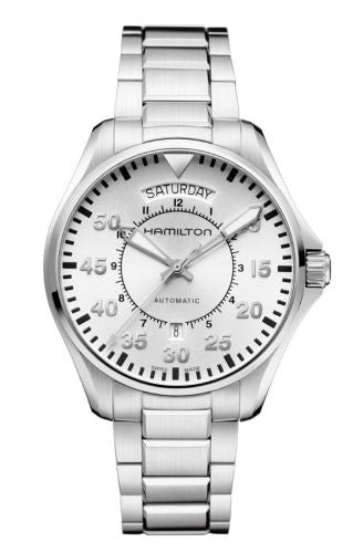 Remontoir à montres pour montre Hamilton Khaki Aviation Khaki Pilot Day Date Argent / Bracelet