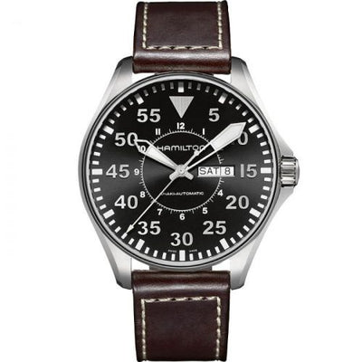Remontoir à montres pour montre Hamilton Khaki Aviation Khaki Aviation Pilot Day Date Auto Noire
