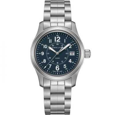 Remontoir à montres pour montre Hamilton Khaki Field Khaki Field Quartz 38 Stainless Steel / Bleu / Bracelet