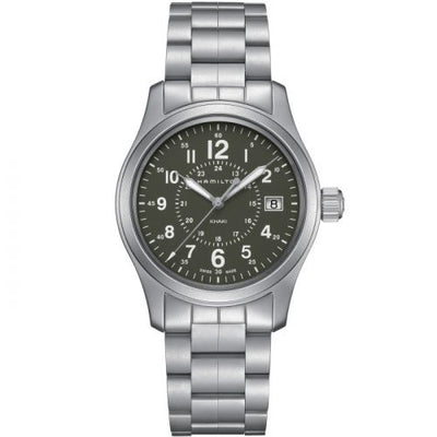 Remontoir à montres pour montre Hamilton Khaki Field Khaki Field Quartz 38 Stainless Steel / Verte / Bracelet