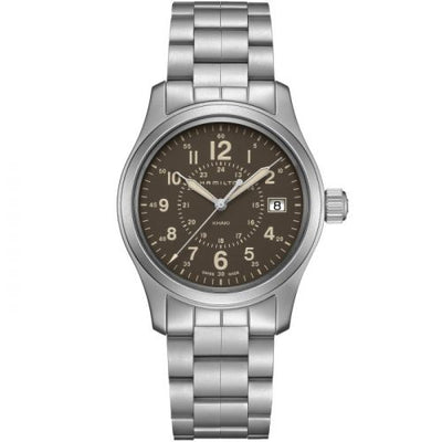 Remontoir à montres pour montre Hamilton Khaki Field Khaki Field Quartz 38 Stainless Steel / Marron / Bracelet