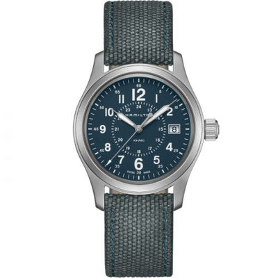 Remontoir à montres pour montre Hamilton Khaki Field Khaki Field Quartz 38 Stainless Steel / Bleu