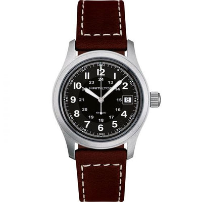 Remontoir à montres pour montre Hamilton Khaki Field Khaki Field Quartz 38 Stainless Steel / Noire