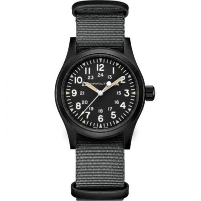 Remontoir à montres pour montre Hamilton Khaki Field Khaki Field Mechanical 38 PVD / Noire