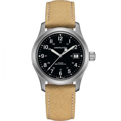 Remontoir à montres pour montre Hamilton Khaki Field Khaki Field Mechanical 38 Stainless Steel / Noire