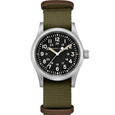 Remontoir à montres pour montre Hamilton Khaki Field Khaki Field Mechanical 38 Noire