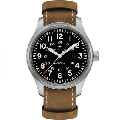 Remontoir à montres pour montre Hamilton Khaki Field Khaki Field Mechanical 50 Stainless Steel / Noire
