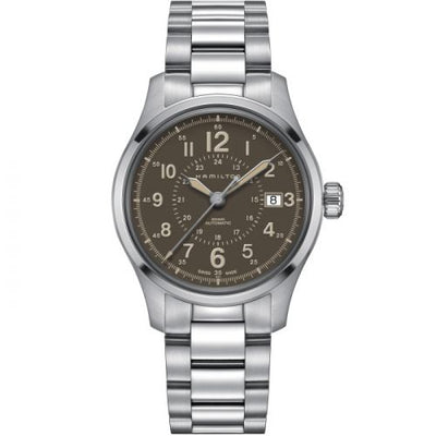 Remontoir à montres pour montre Hamilton Khaki Field Khaki Field Auto 40 Stainless Steel / Marron / Bracelet