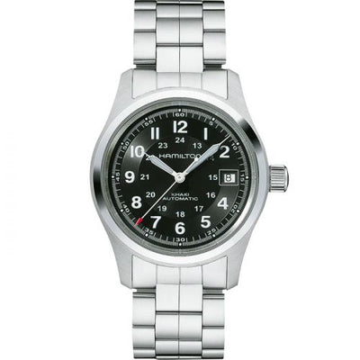 Remontoir à montres pour montre Hamilton Khaki Field Khaki Field Automatic 38 Stainless Steel / Noire / Bracelet