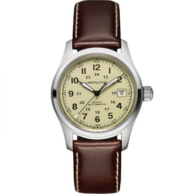 Remontoir à montres pour montre Hamilton Khaki Field Khaki Field Automatic 38 Stainless Steel / Beige