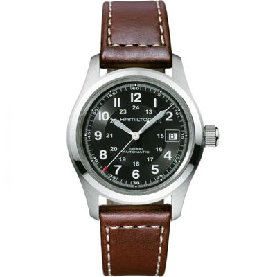 Remontoir à montres pour montre Hamilton Khaki Field Khaki Field Automatic 38 Stainless Steel / Noire
