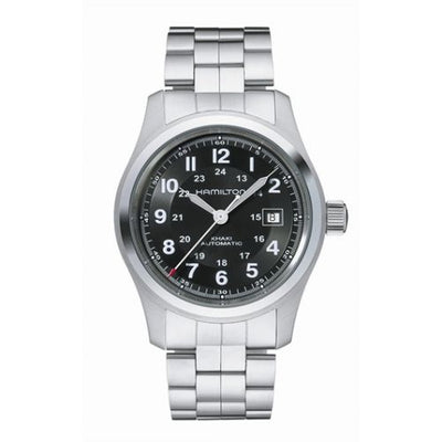 Remontoir à montres pour montre Hamilton Khaki Field Khaki Field Automatic Stainless Steel / Noire / Bracelet