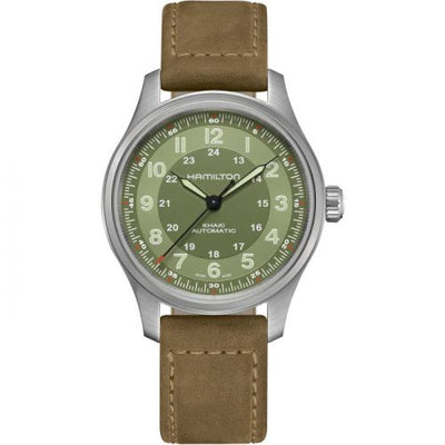 Remontoir à montres pour montre Hamilton Khaki Field Khaki Field Titanium Auto / Verte