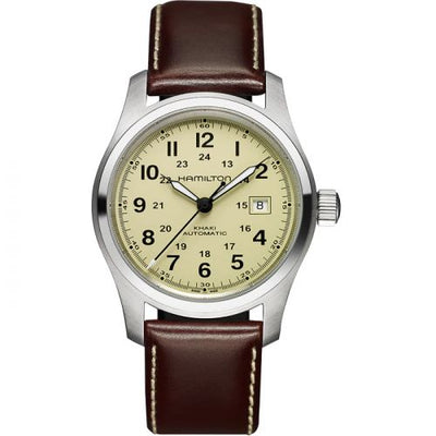 Remontoir à montres pour montre Hamilton Khaki Field Khaki Field Automatic Stainless Steel / Beige